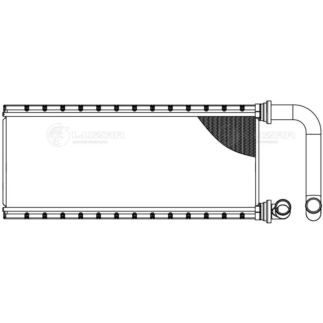 Радиатор отопителя КАМАЗ Компас 9 12 JAC N80 N120 (18-) Isuzu NPR75 NQR90 (07-) (LRh 2902)