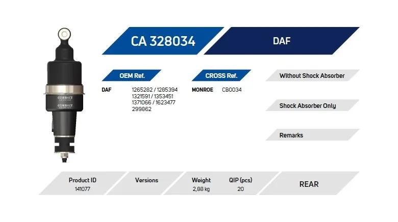 Пневморессора кабины задняя в сборе DAF F95 95XF 1623477