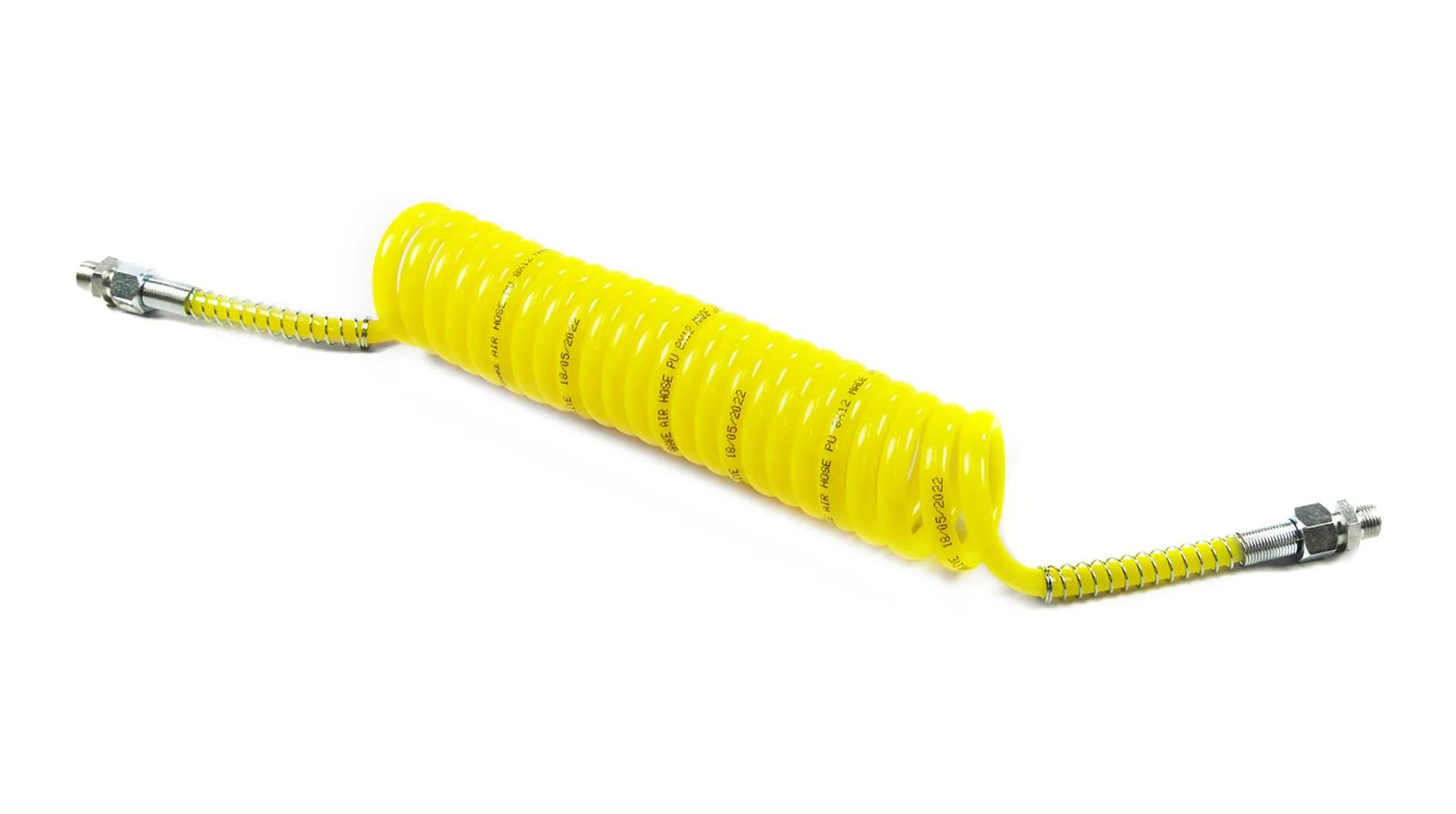 Шланг витой пневматический (желтый)Ø50 М16х1,5 (выход штуцер) L=5.5m