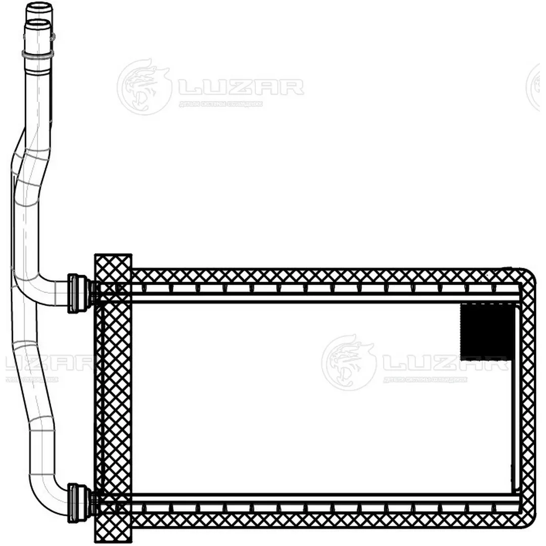 Радиатор отопителя Scania 6 (L,P,G,R,S-series) (16-) (LRh 2810)