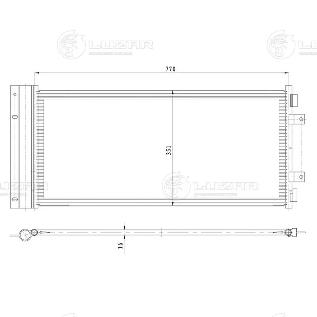 Радиатор кондиционера Камаз 54901 (19-) (LRAC 0719)