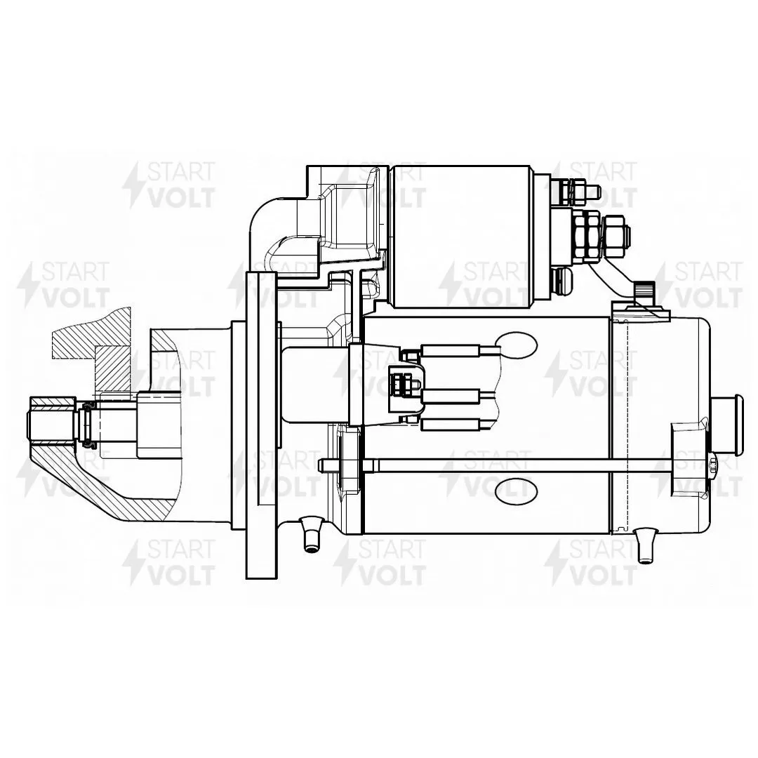 Стартер КАМАЗ/ПАЗ/YUTONG с дв. Cummins ISBe/ISDe 24В 4кВт (LSt 0709)