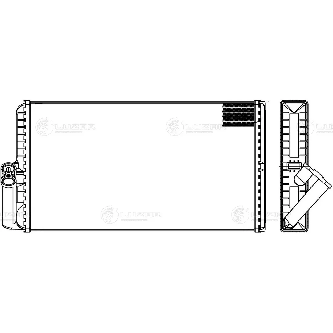 Радиатор отопителя Mercedes-Benz Actros MP1 (96-) (LRh 1523) - фото 2